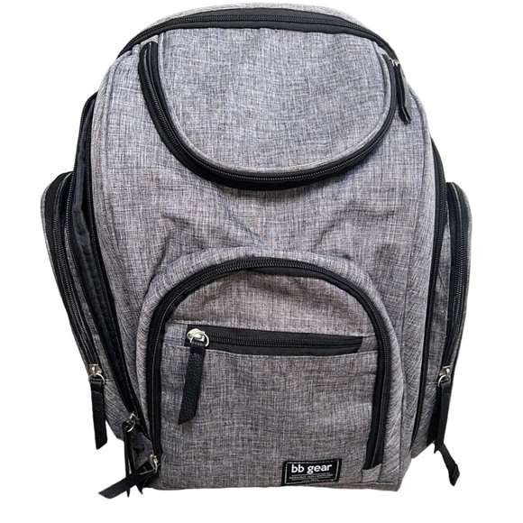 BB Gear Baby Boom Backpack Diaper Bag Gray - Picture 2 of 15